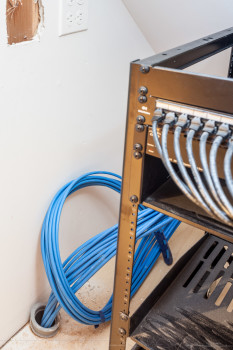 Network cables from crawlspace