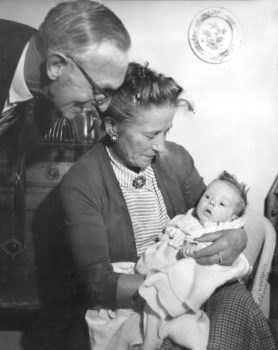 Gamps & Nanny with infant Jo Ann, 1954