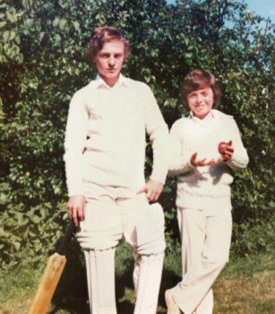 Tony & Mike in cricket whites