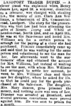 Portsmouth Eve News 24 Apr 1922-Clara Williams defrauded
