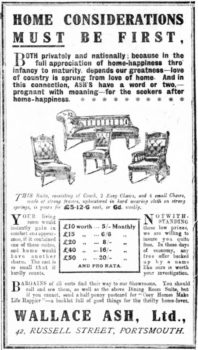 Wallace Ash advertisement 1916