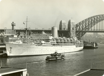 SS Iberia Sydney Harbour closeup
