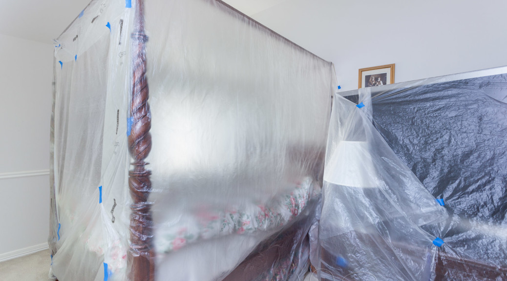 Plastic wrap bedroom