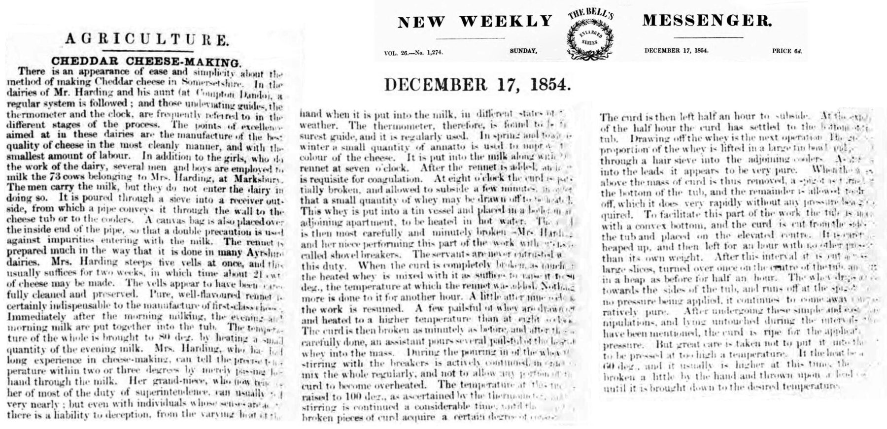 The Cheddar method of Joseph Harding - Snover family blog