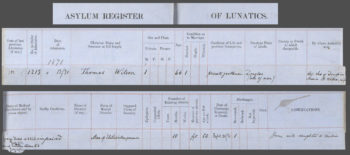 Crichton Royal Institution register 1871