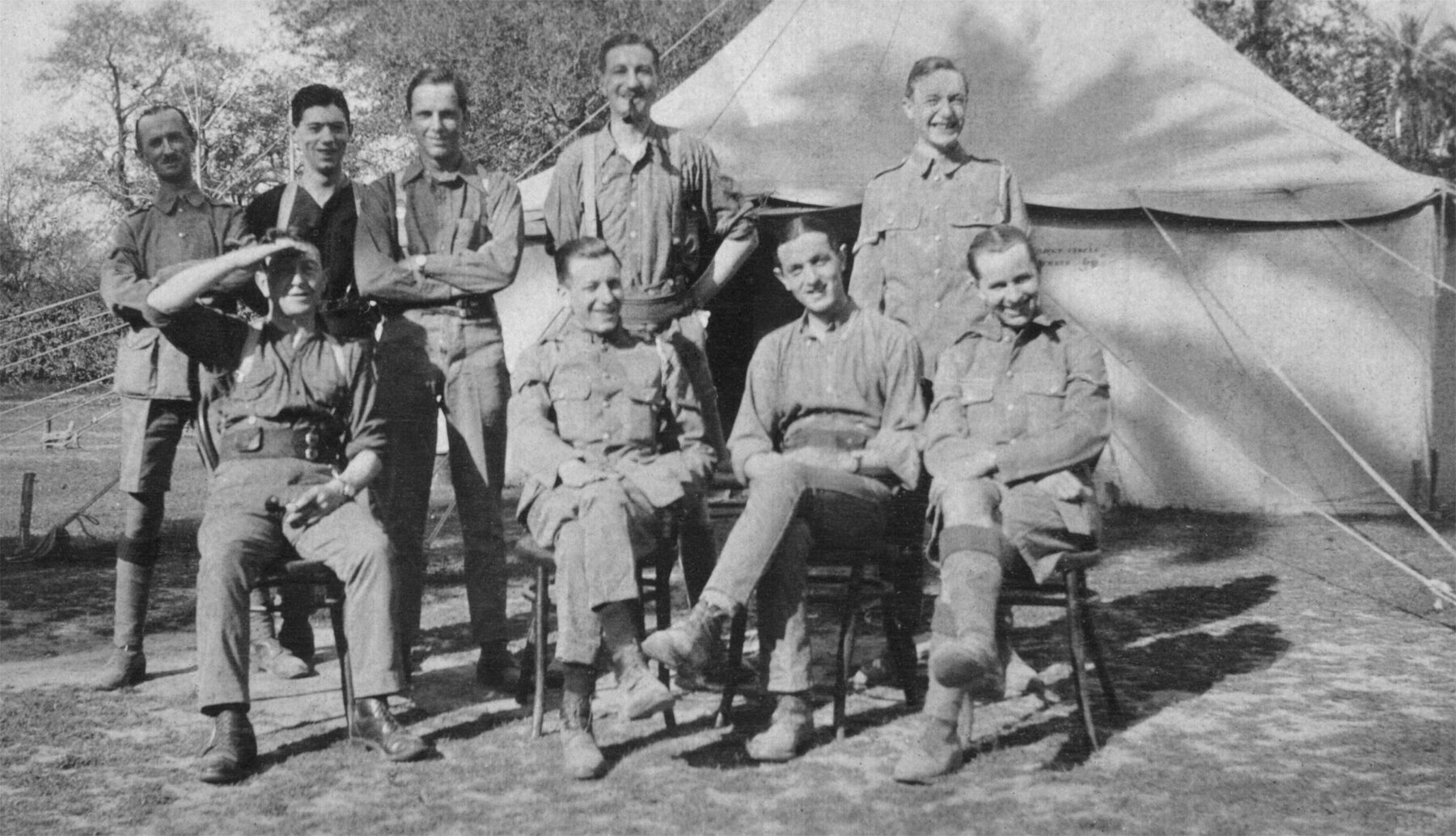Gamps in India (seated, 2nd from right)