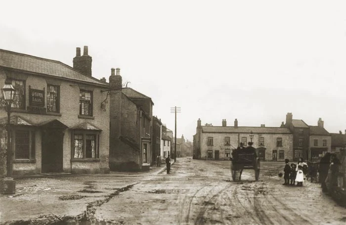 The Golden Lion Inn and The Square, Ferrybridge, Yorkshire