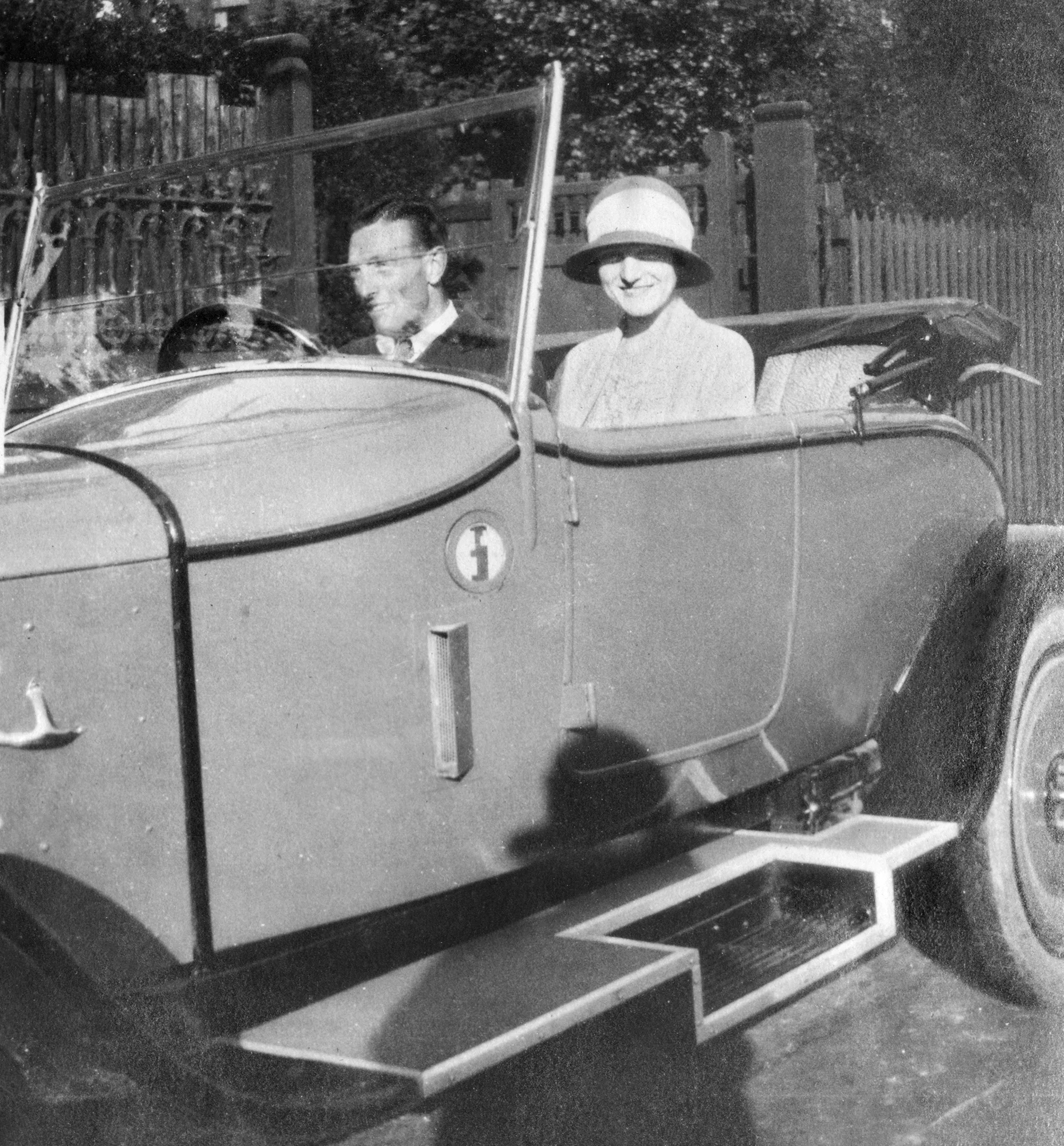 Gamps & Ethel in an AC Royal Roadster, Wakefield, 1924